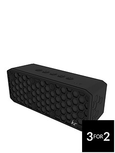 Kitsound Hive X Bluetooth Wireless Bluetooth Water Resistant Speaker with USB Device Charging Ability and up to 20 hours Play Time