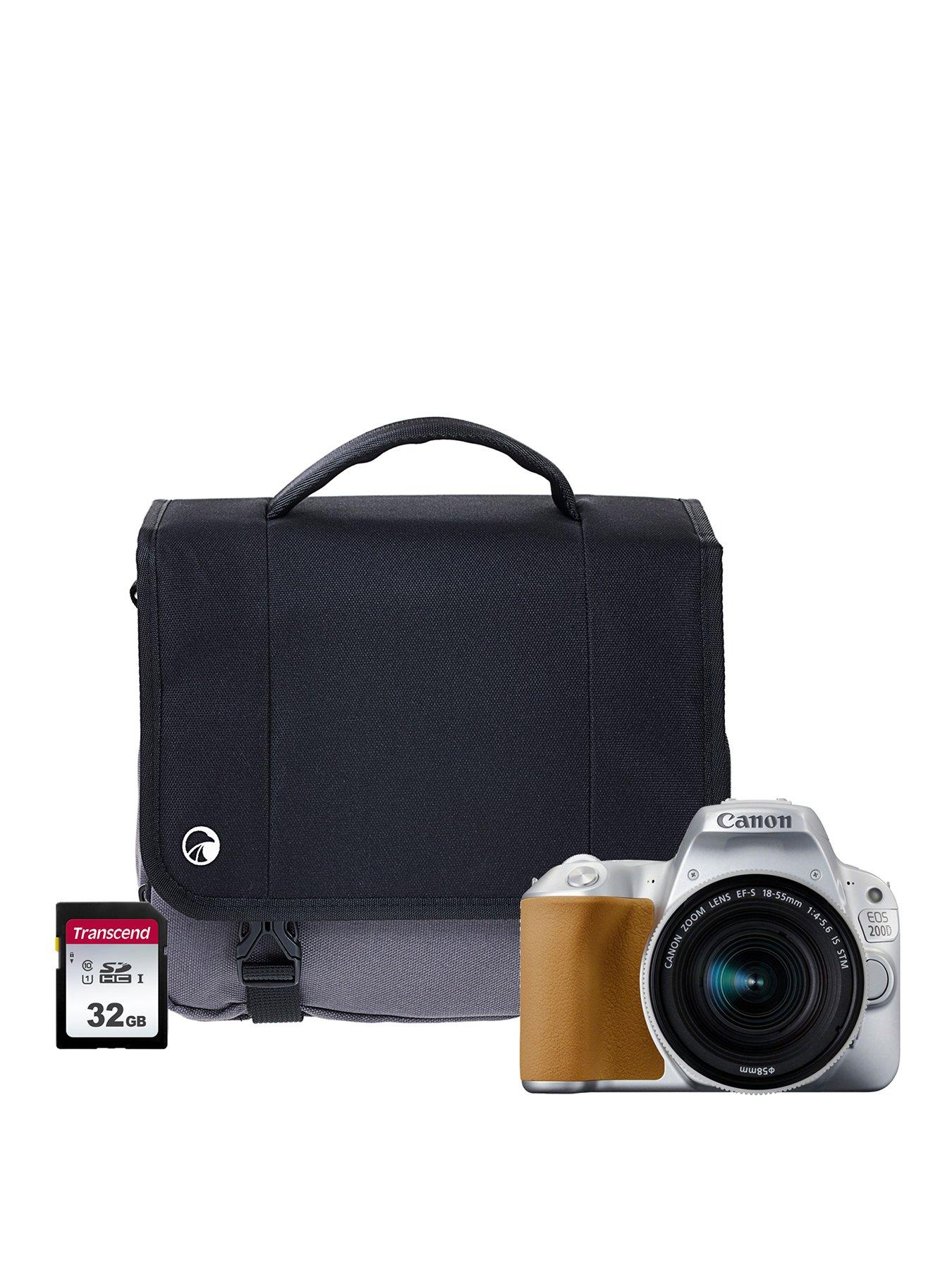 Canon Eos 200D Silver Slr Camera Kit Including 18-55Mm Is Stm Lens, 16Gb Sd Card And Case