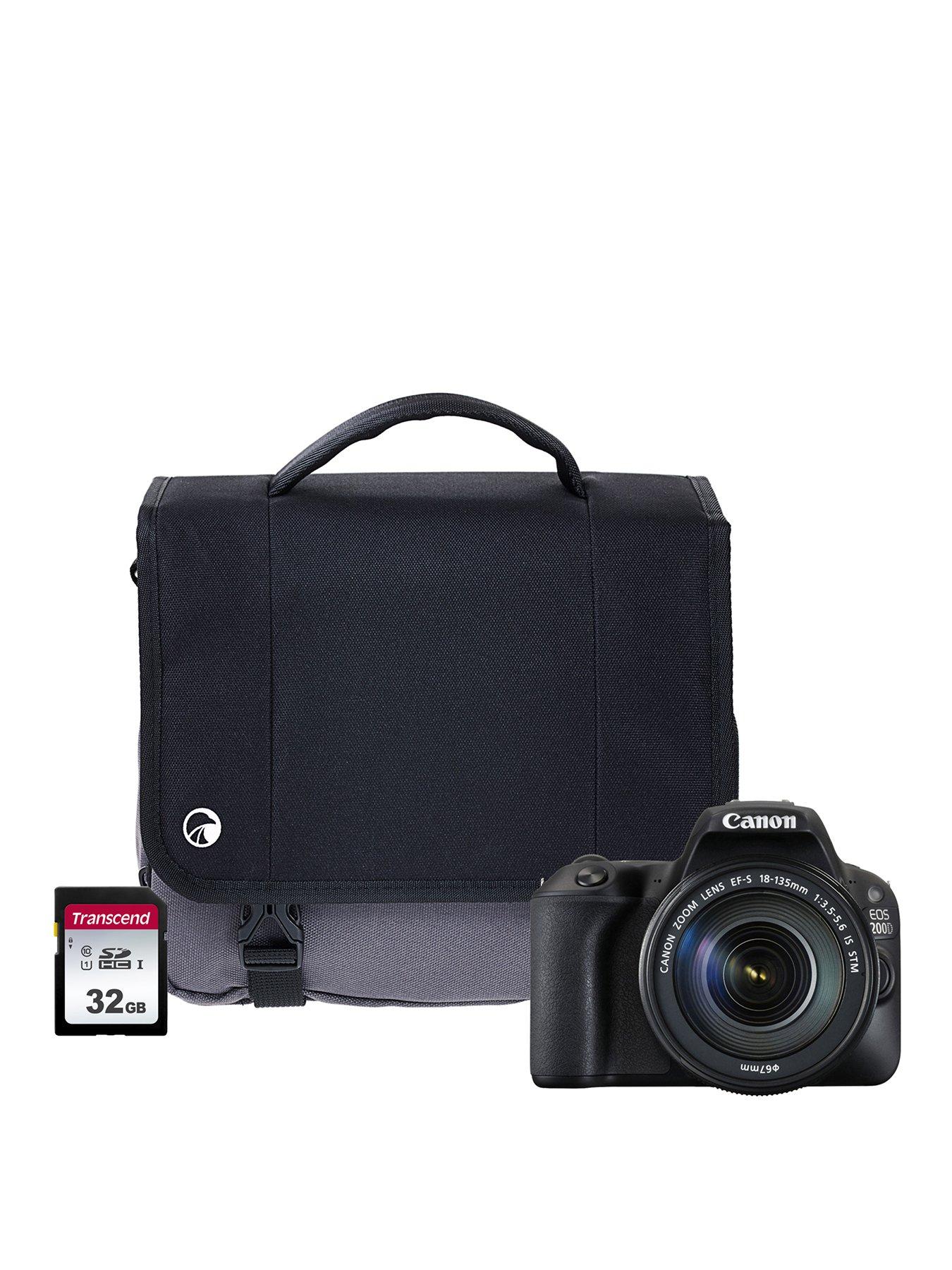 Canon Eos 200D Black Slr Camera Kit Including 18-135Mm Is Stm Lens, 16Gb Sd Card And Case