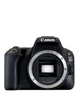 Canon Eos 200D Slr Camera In Black Body Only 24.2Mp 3.0Lcd Fhd