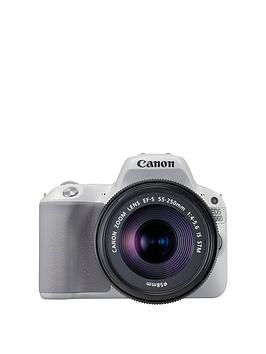 Canon Eos 200D Slr Camera In White With 18-55Mm Is Stm Silver Lens 24.2Mp 3.0Lcd Fhd