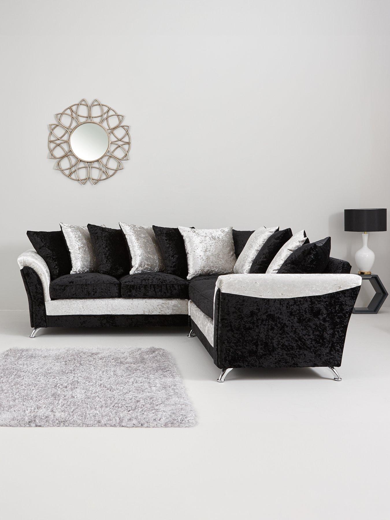 White deals glam sofa