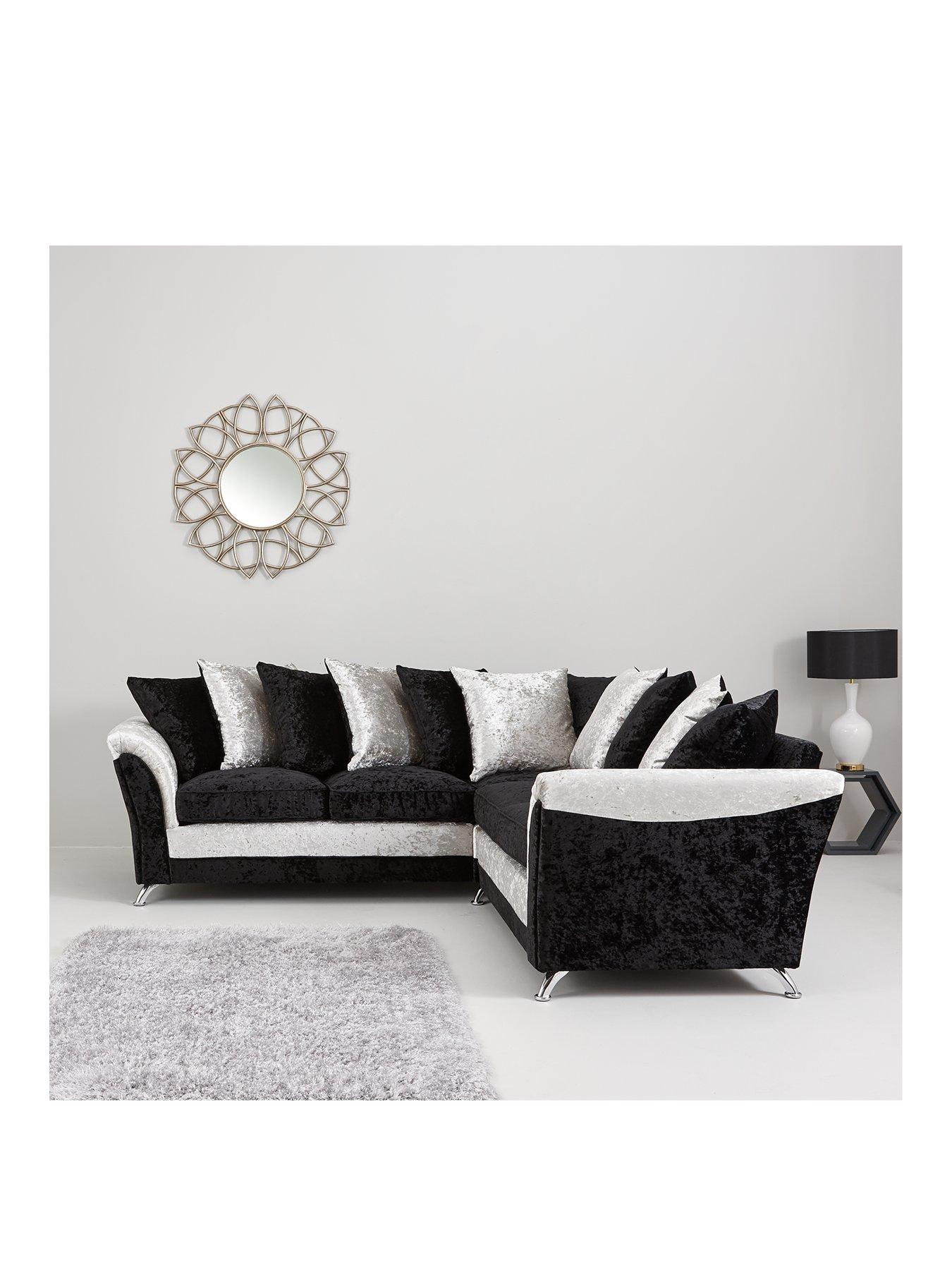Product photograph of Very Home Zulu Fabric Corner Group Sofa from very.co.uk