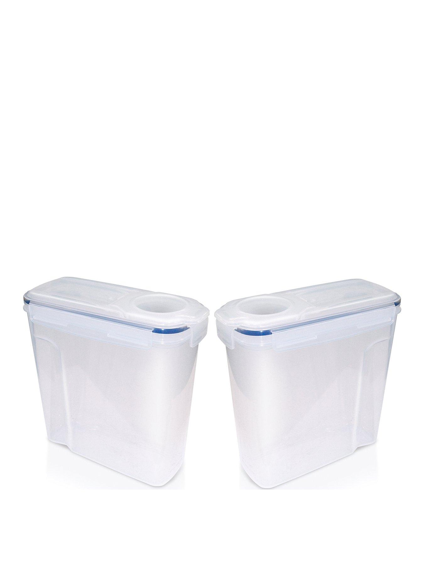 4 Litre 2x Addis Clip & Close Cereal Container 