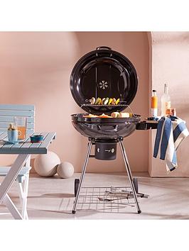 Product photograph of 22 Inch Kettle Grill Charcoal Bbq With Side Table And Free Cover from very.co.uk