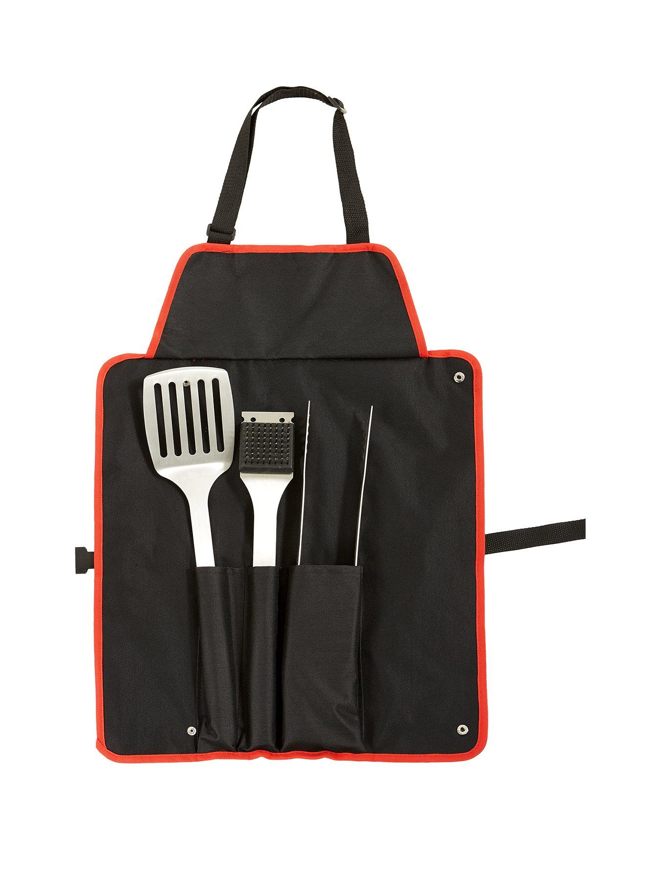 3-Piece BBQ Accessory Set with Apron | very.co.uk
