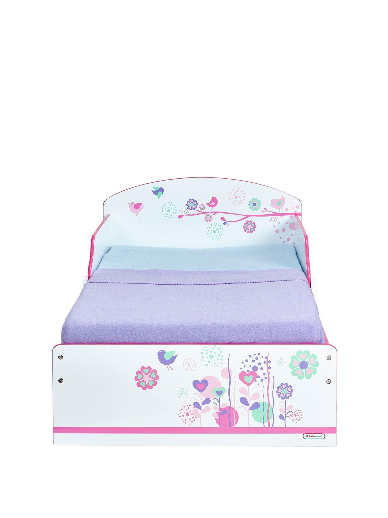 Product photograph of Hello Home Flowers And Birds Toddler Bed from very.co.uk