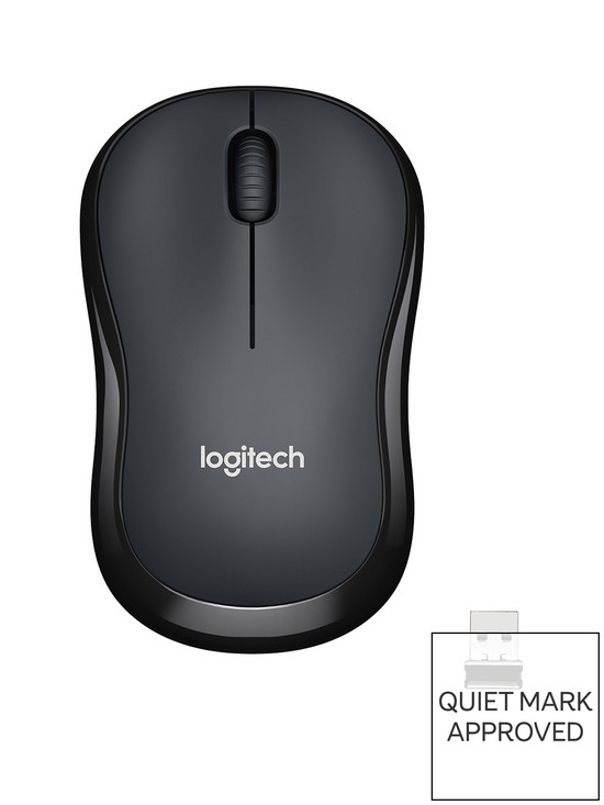 front image of logitech-m220-wireless-silent-mouse-black