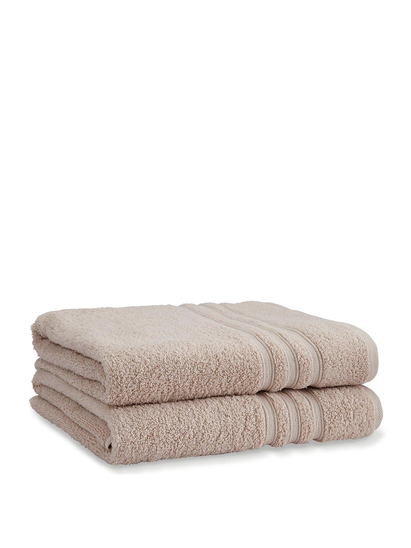 Catherine Lansfield Zero Twist Bath Sheet Pair