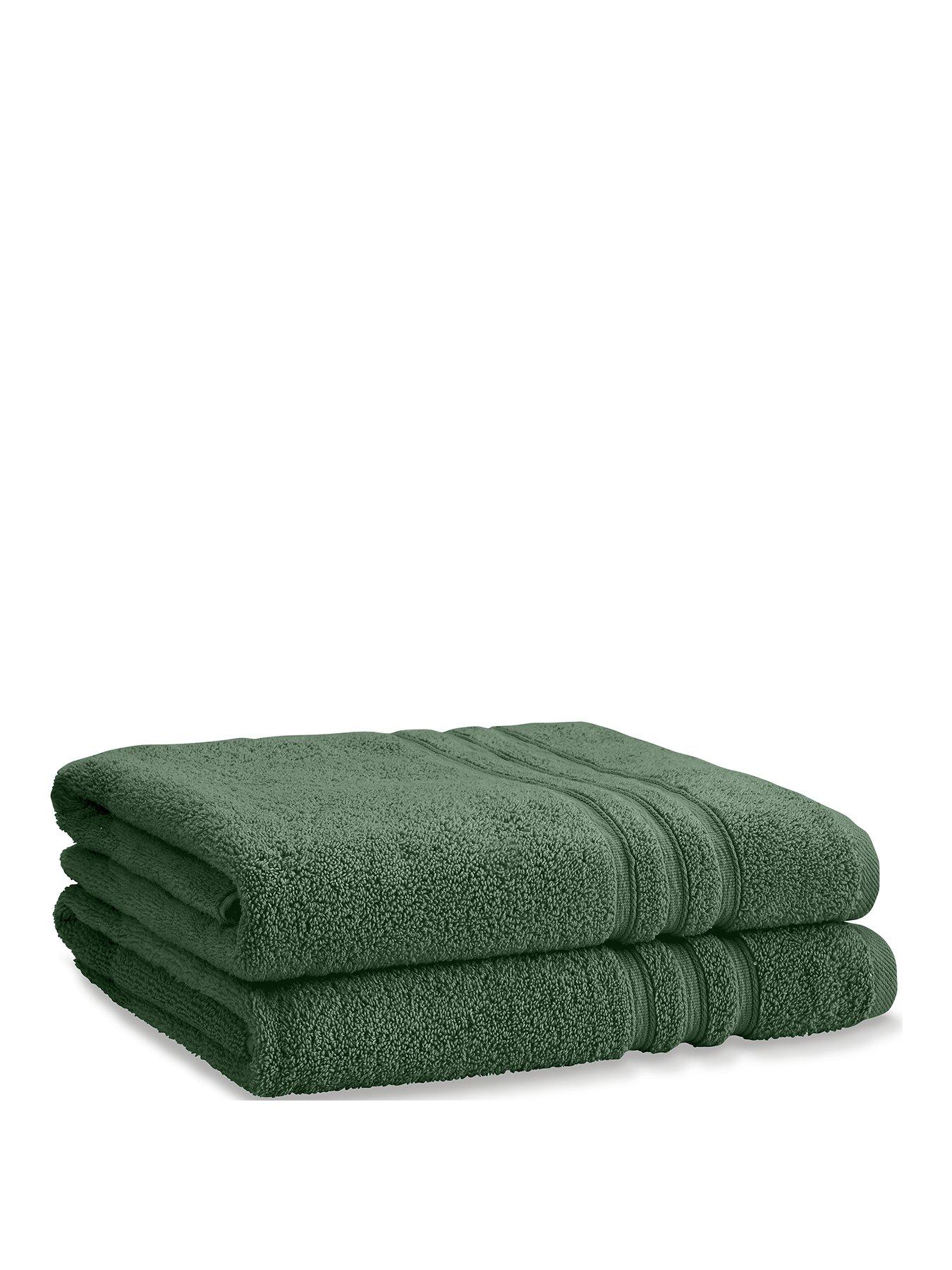 Catherine Lansfield Zero Twist Bath Sheet Pair