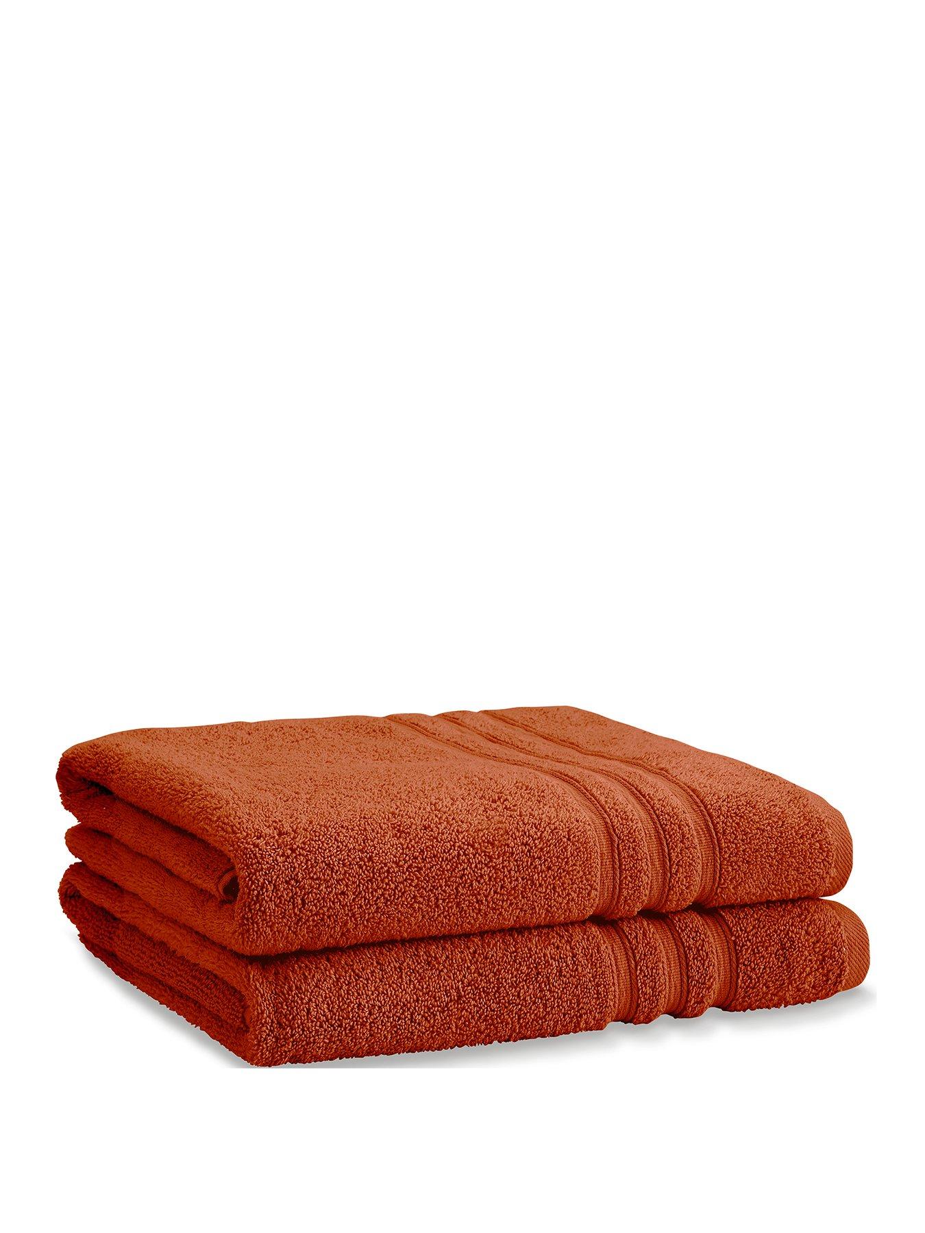 Catherine Lansfield Zero Twist Bath Sheet Pair