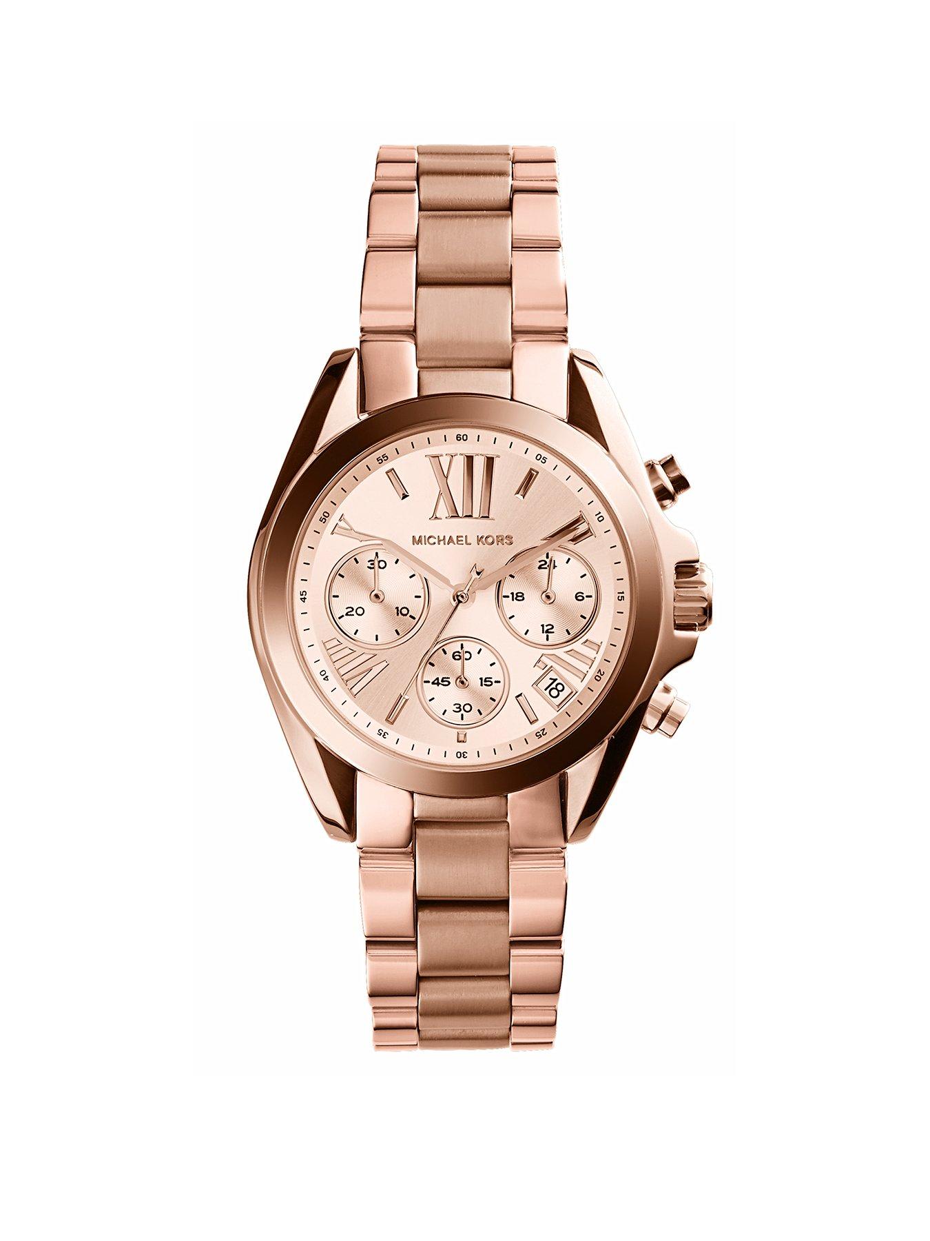 undefined MK5503 Bradshaw Rose Gold Tone Chronograph Ladies Watch