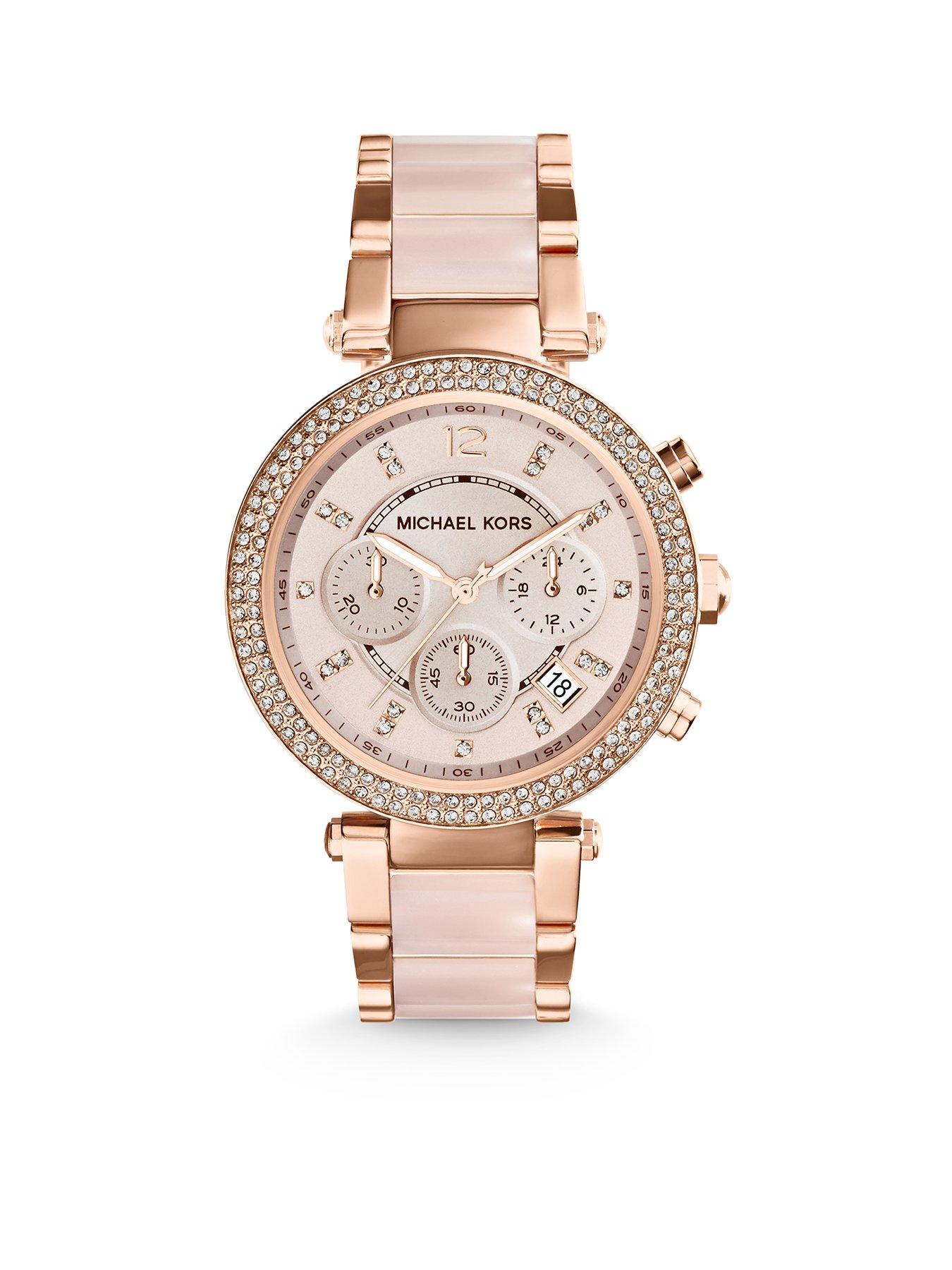 Michael kors watch with flowers hotsell