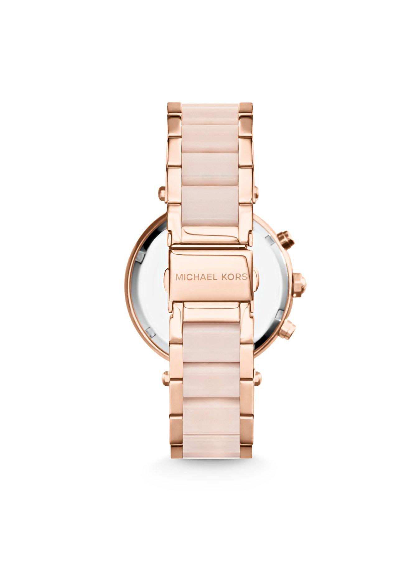 Michael Kors Rose Gold-Tone Parker Watch | Very.co.uk
