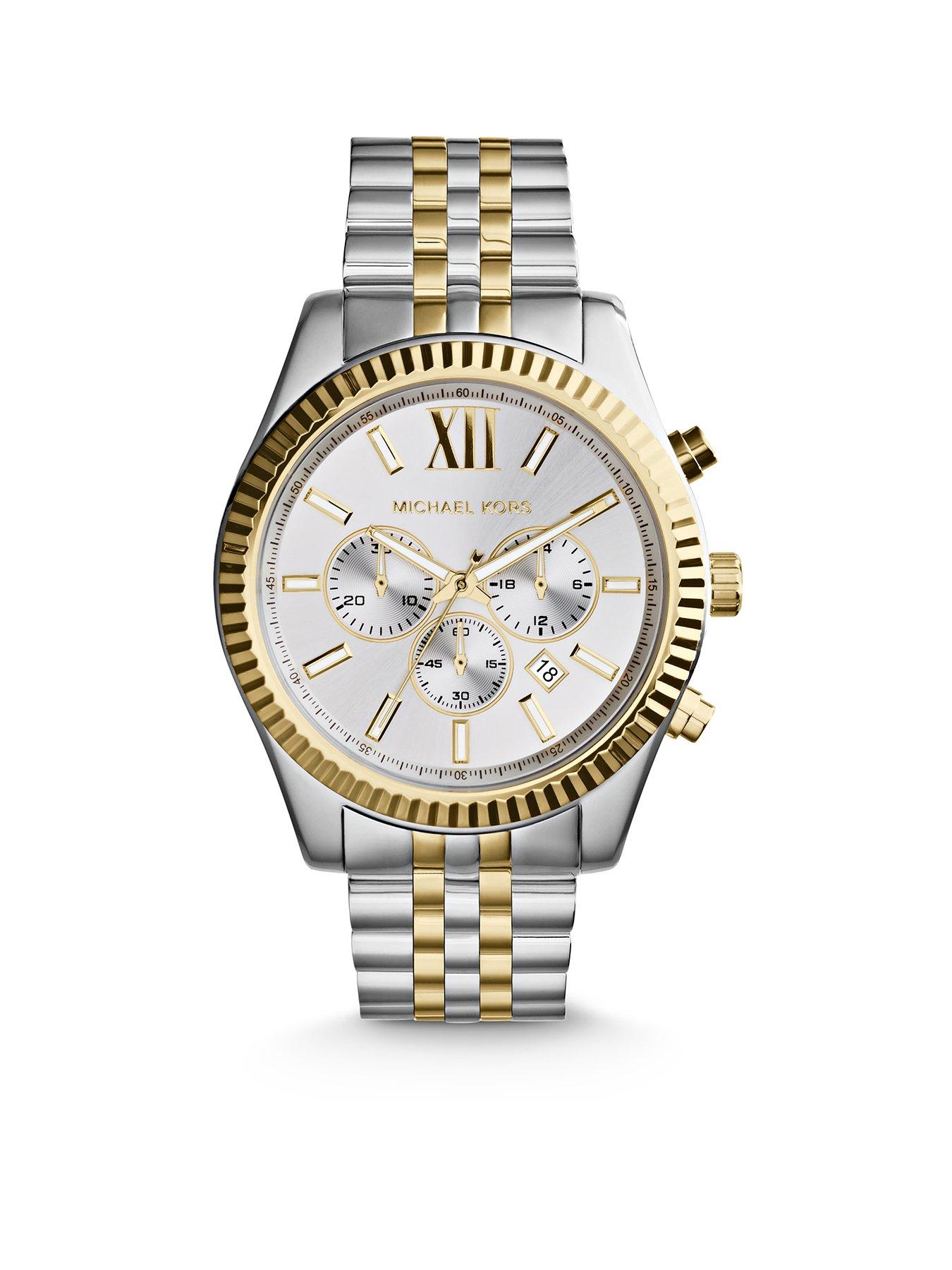 michael kors silver tone watch