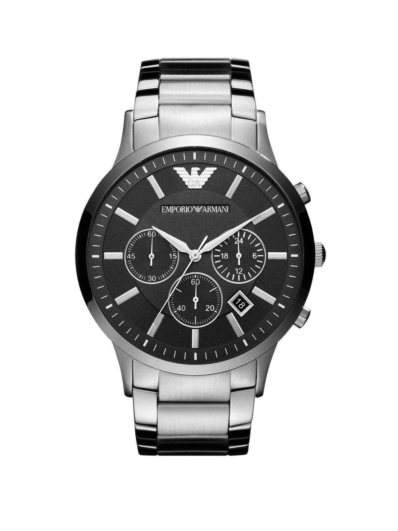 emporio armani back stainless steel