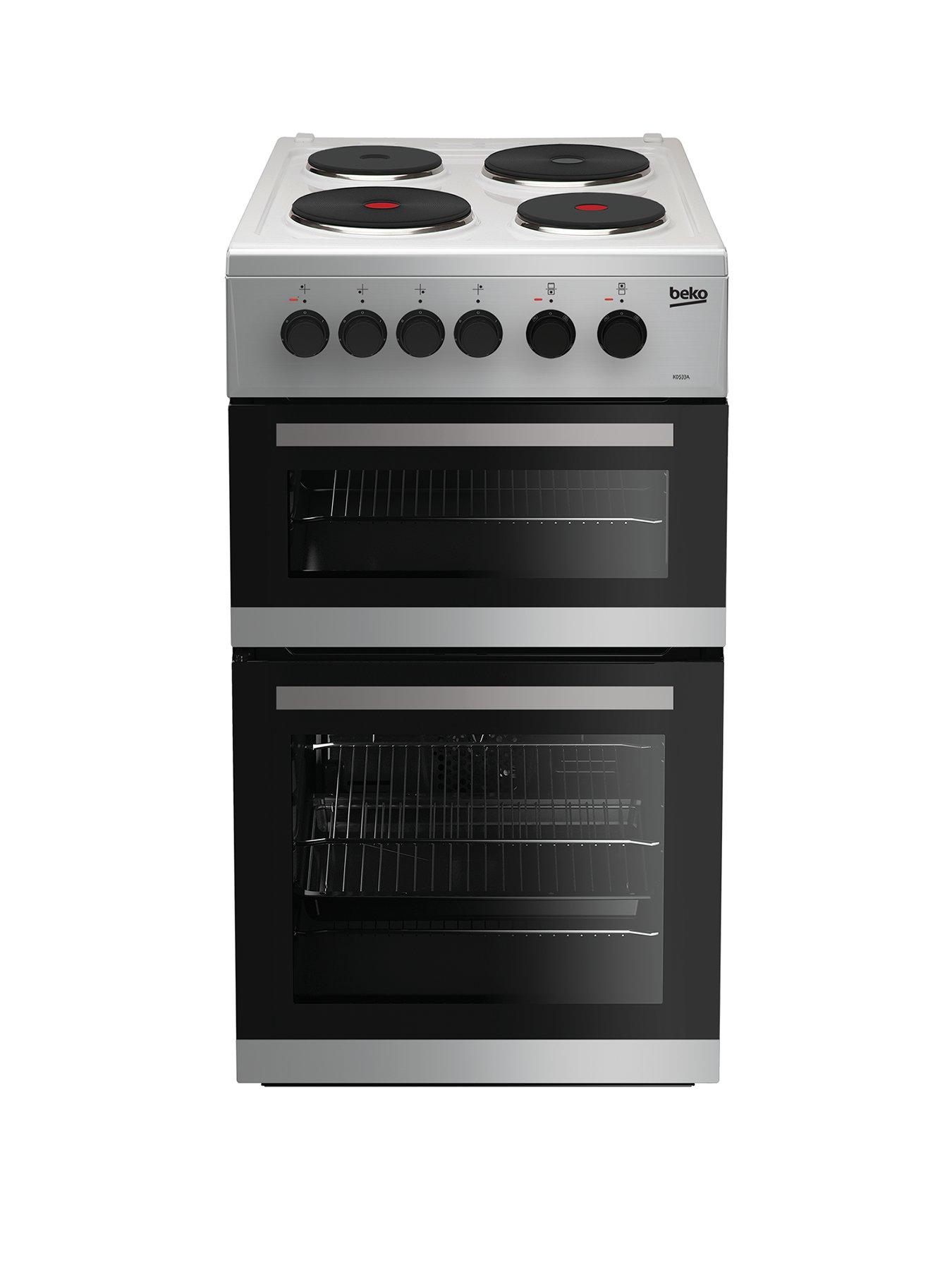 Beko Kd533As 50Cm Twin Cavity Electric Cooker – Silver