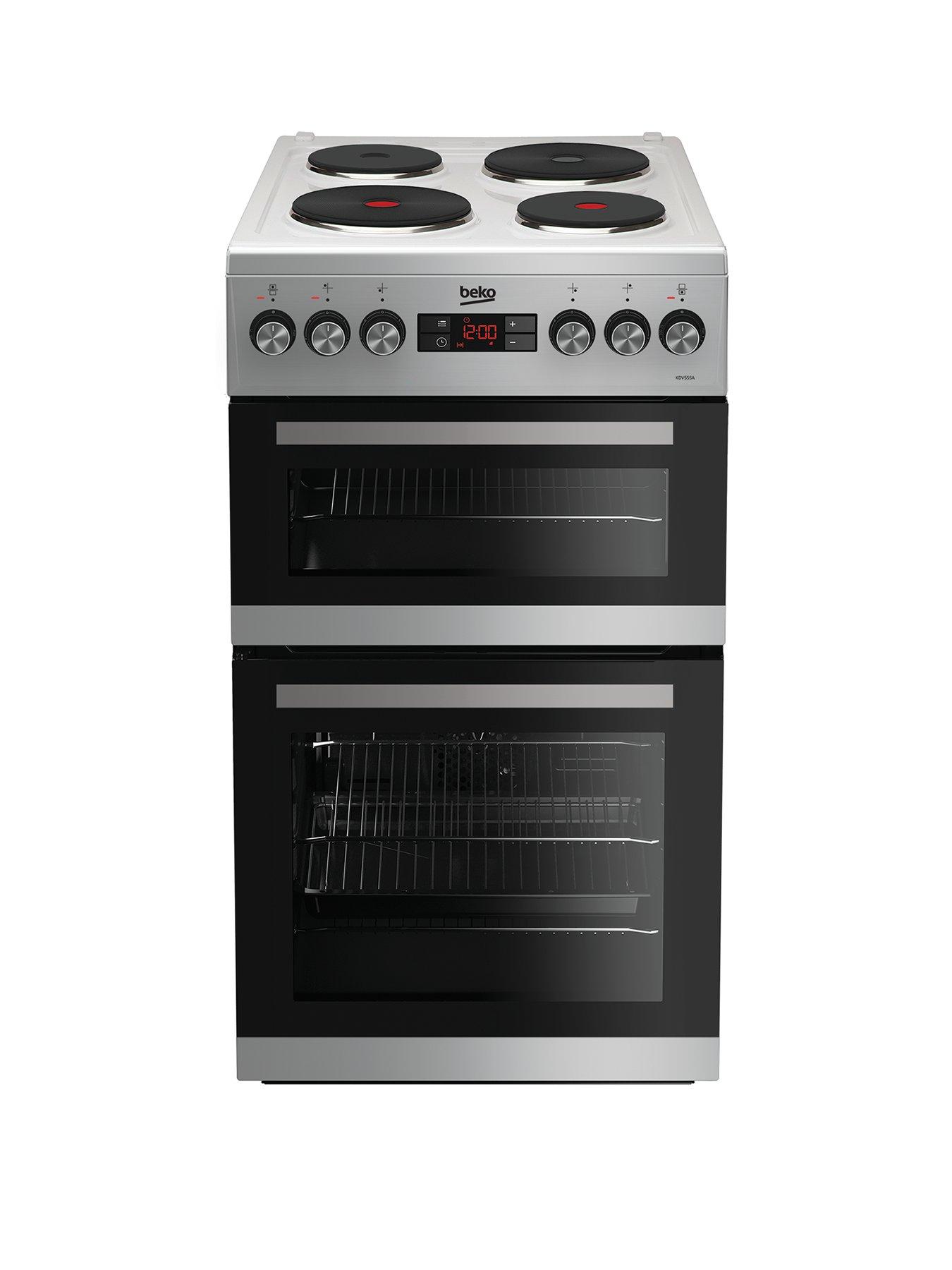 Beko Kdv555Aw 50Cm Double Oven Electric Cooker – White