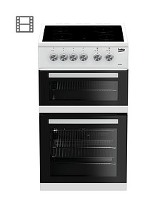 Beko KDVC563AW 50cm Double Oven Electric Cooker - White