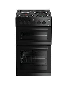 Beko Kd533Ak 50Cm Twin Cavity Electric Cooker - Black Best Price, Cheapest Prices