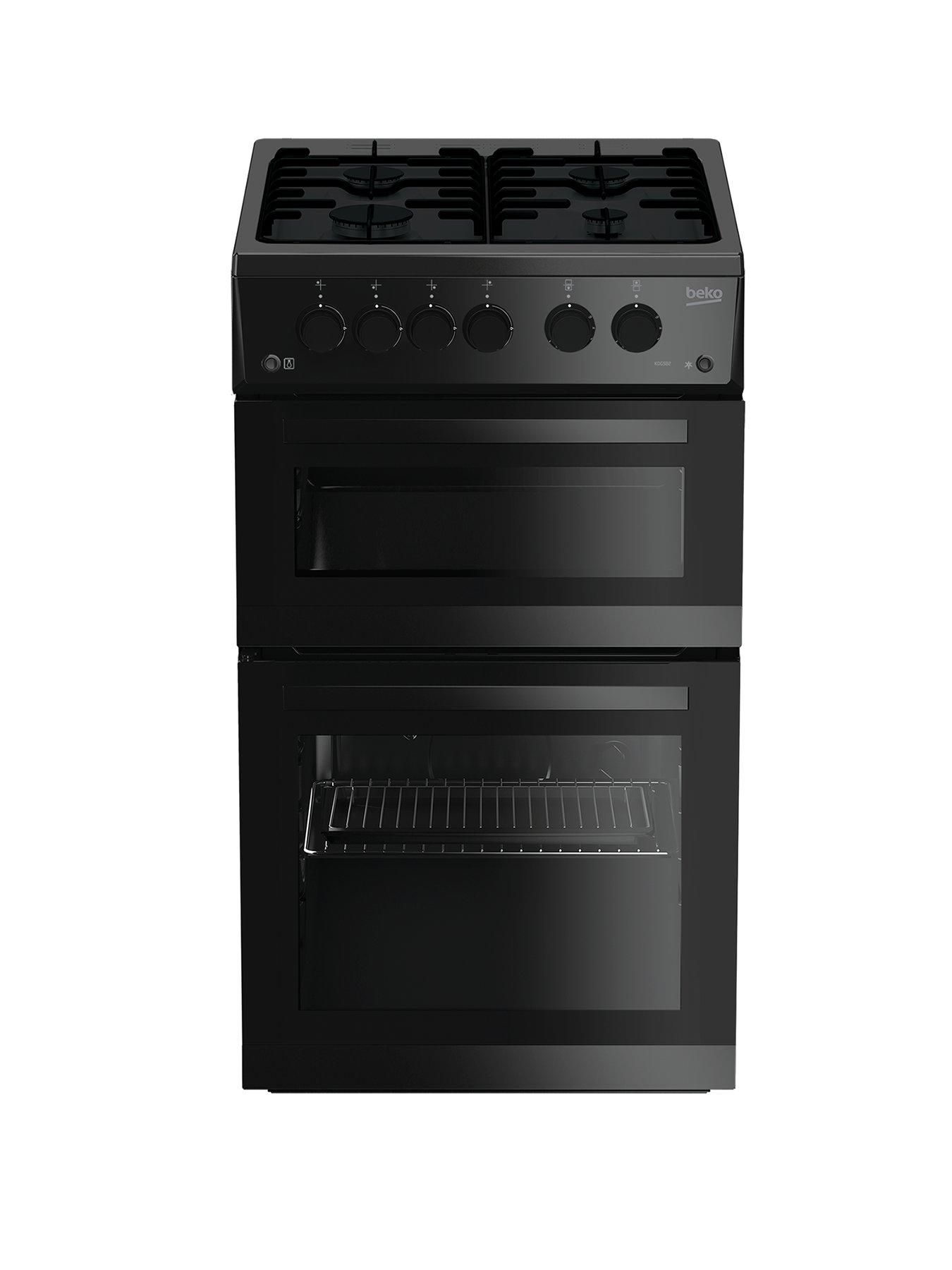 Beko Kdg582K 50Cm Wide Twin Cavity Gas Cooker – Black