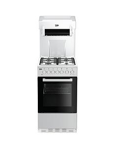 Beko KA52NEW 50cm Single Oven with High Level Grill Gas Cooker - White