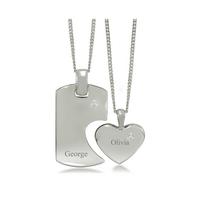 KeepSafe Sterling Silver Cubic Zirconia His and Hers