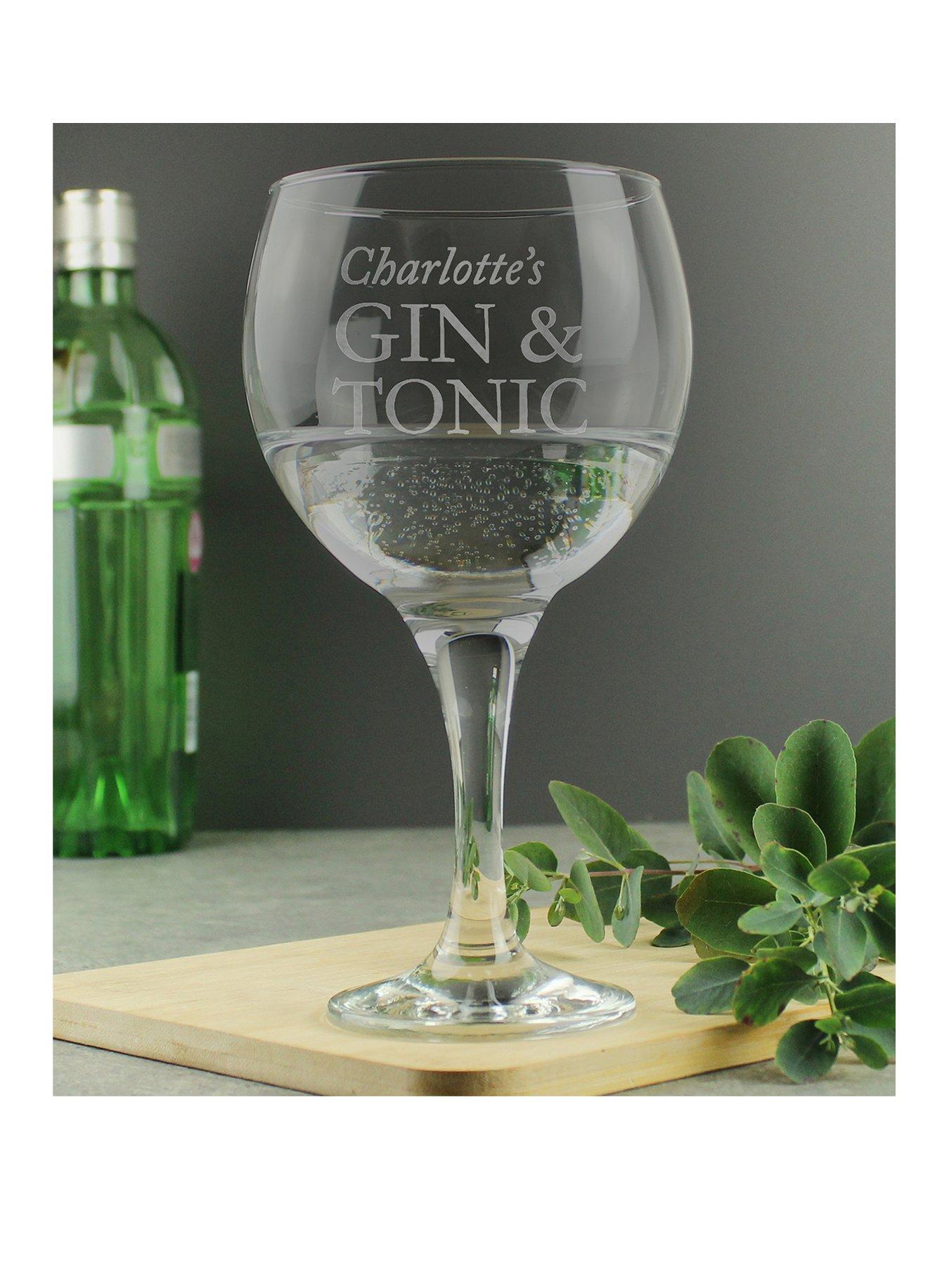 Image of The Personalised Memento Company Personalised Large Gin Glass