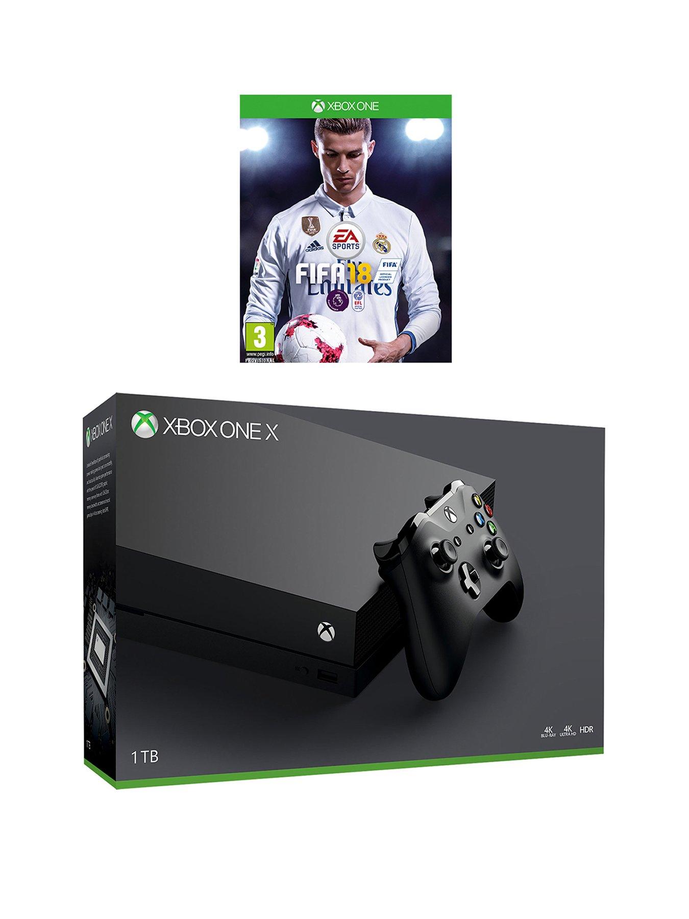 Image result for xbox one x with fifa 18 bundle