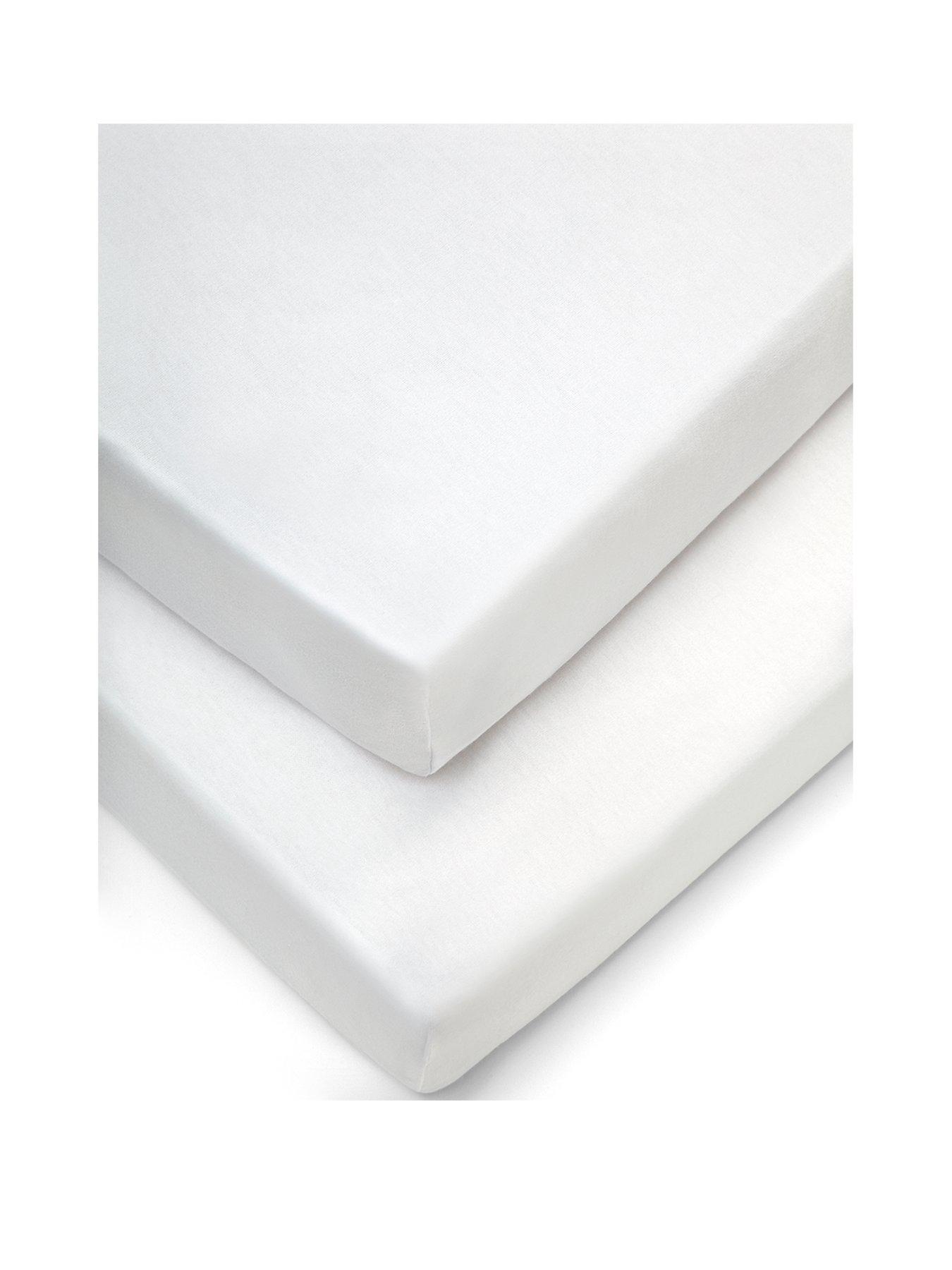 Mamas & Papas Moses Fitted Sheets (Pack of 2) - White
