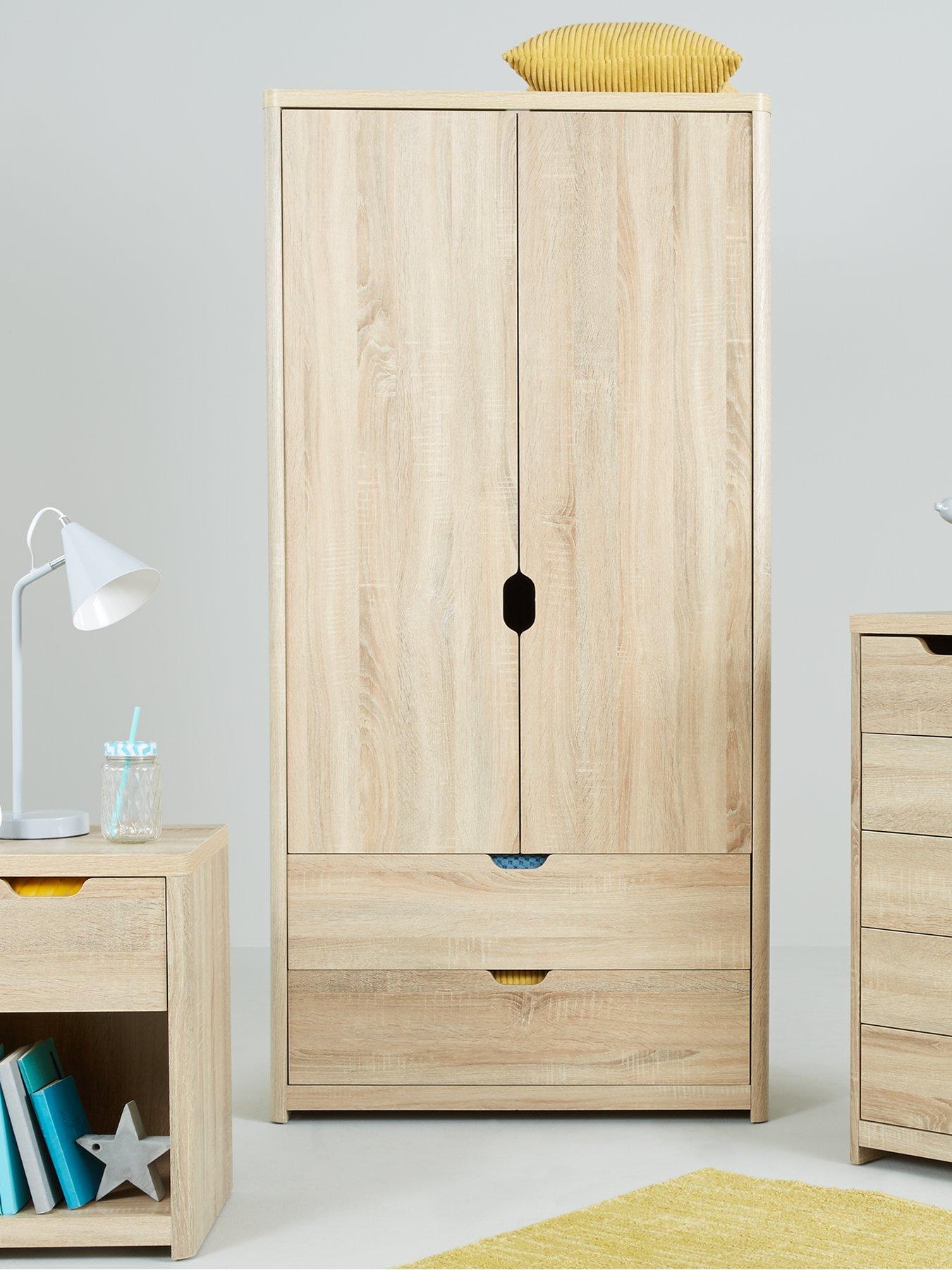 Image 1 of 6 of Very Home Aspen 2 Door, 2 Drawer Wardrobe - Oak