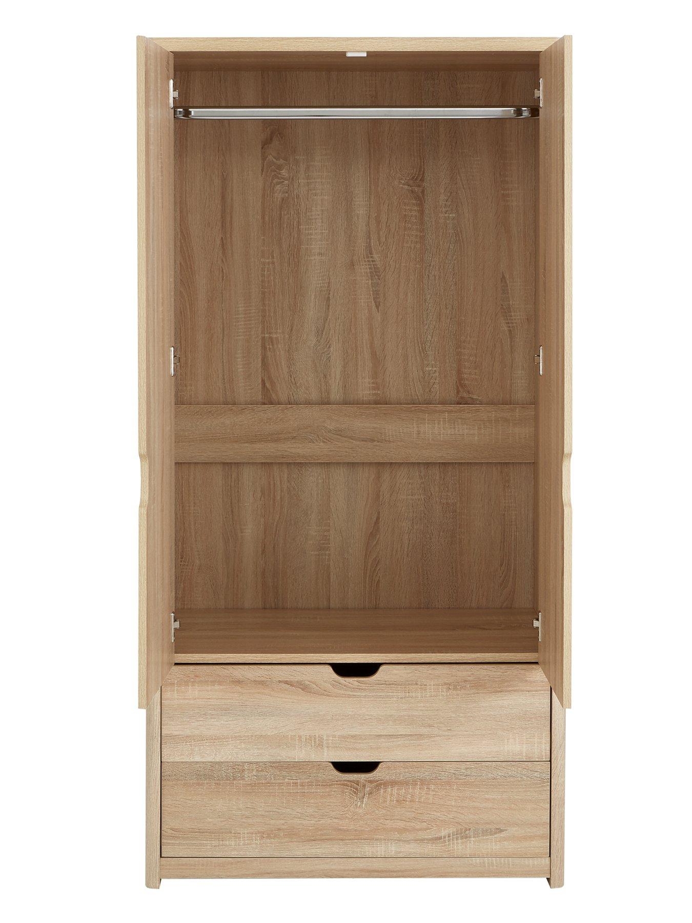 Image 4 of 6 of Very Home Aspen 2 Door, 2 Drawer Wardrobe - Oak
