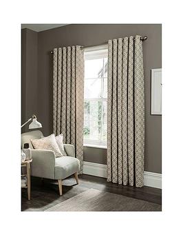 Product photograph of Studio G Castello Lined Eyelet Curtains from very.co.uk