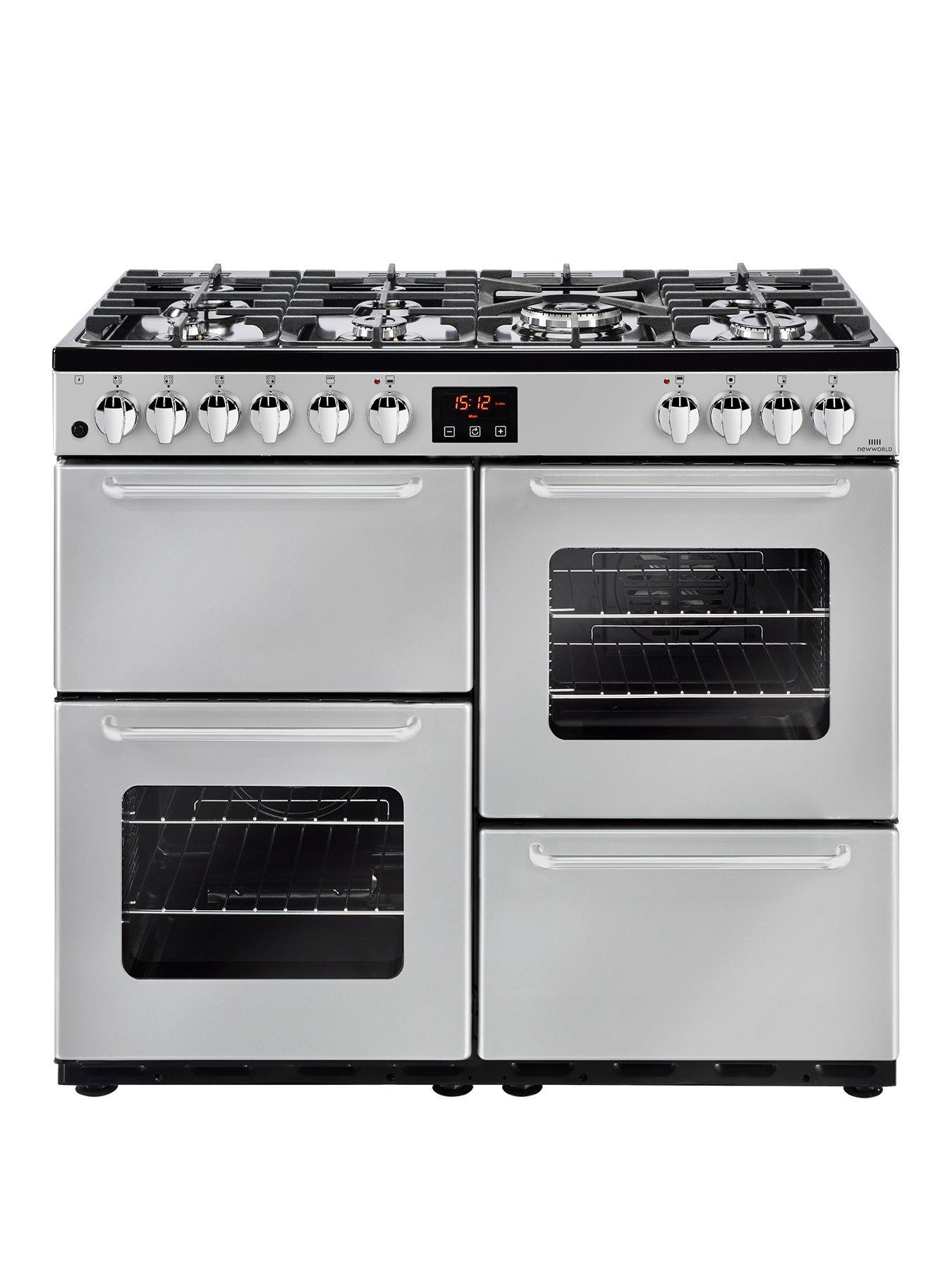 New World Nw 100Dft 100Cm Dual Fuel Range Cooker – Silver