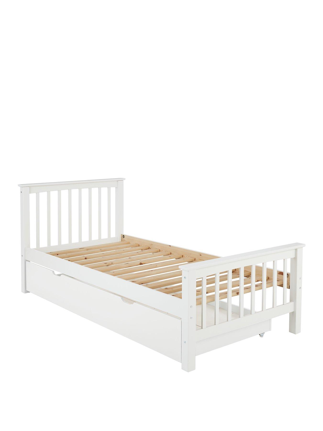 kids white single beds