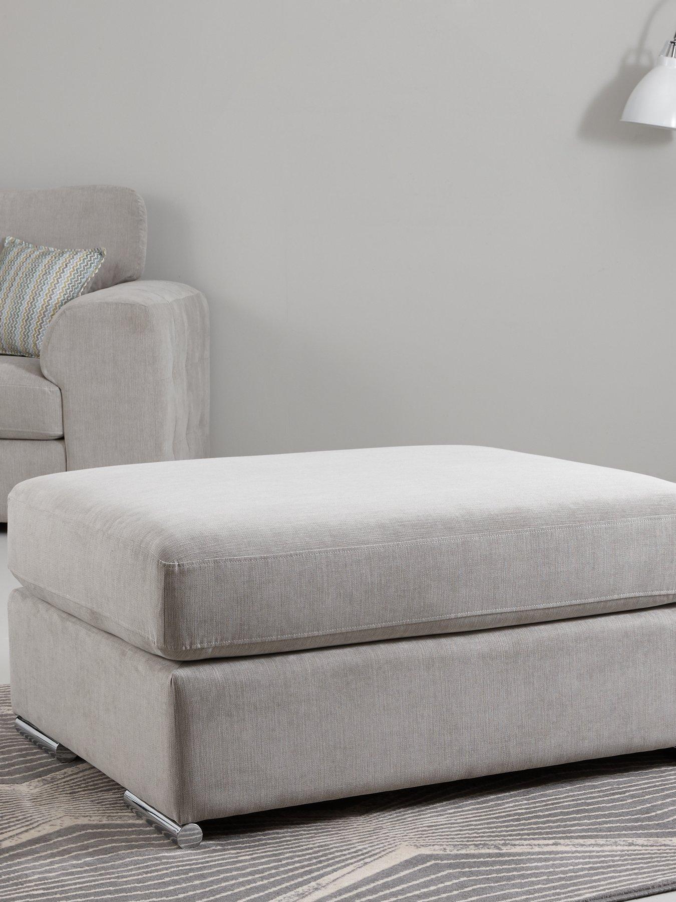 Product photograph of Very Home Sophia Fabric Footstool from very.co.uk