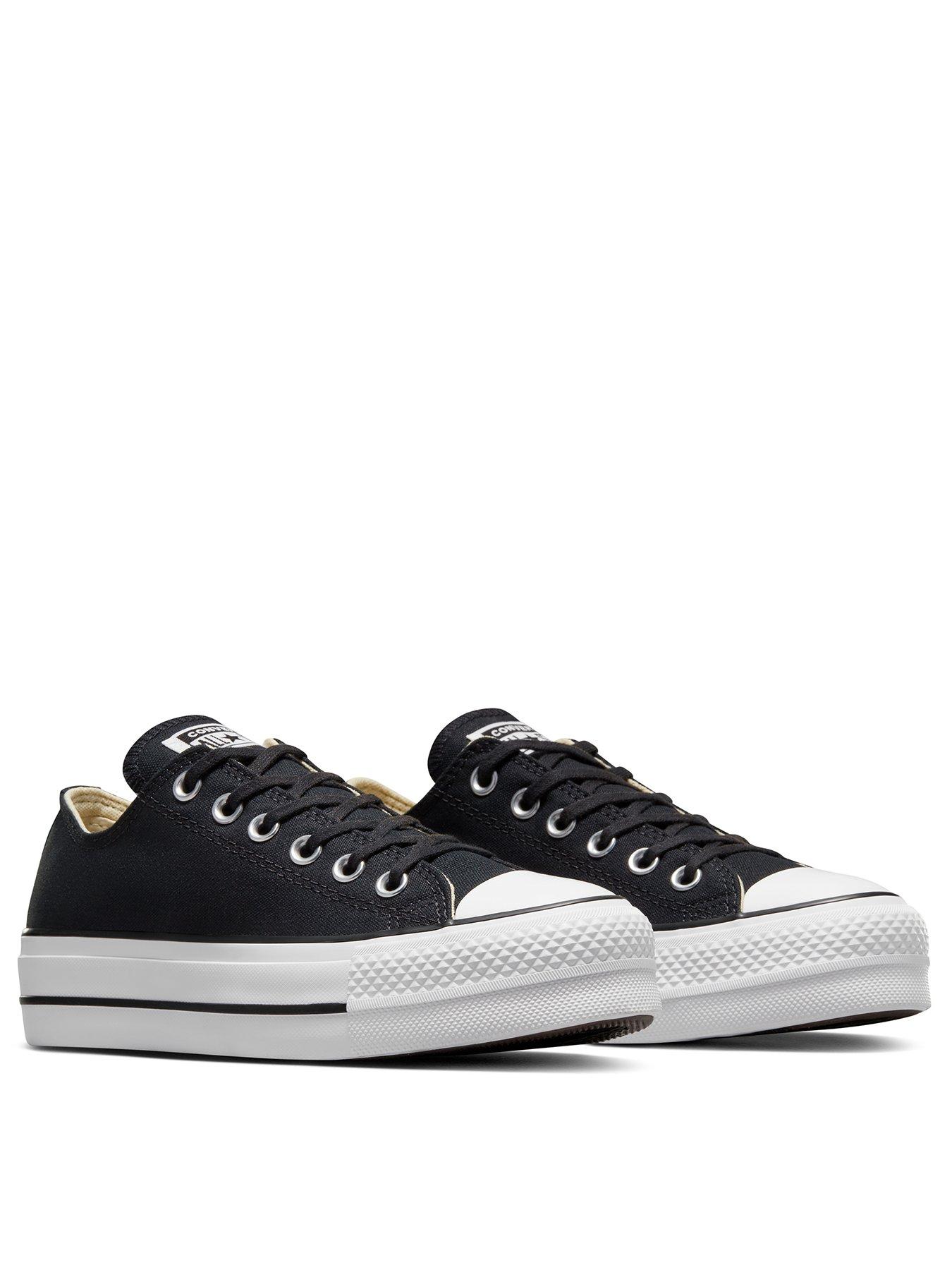 Converse white ox on sale lift platform patent trainers