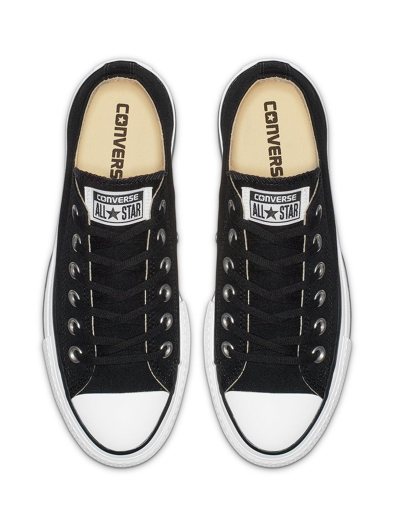 Converse Womens Lift Ox Trainers Black White Very