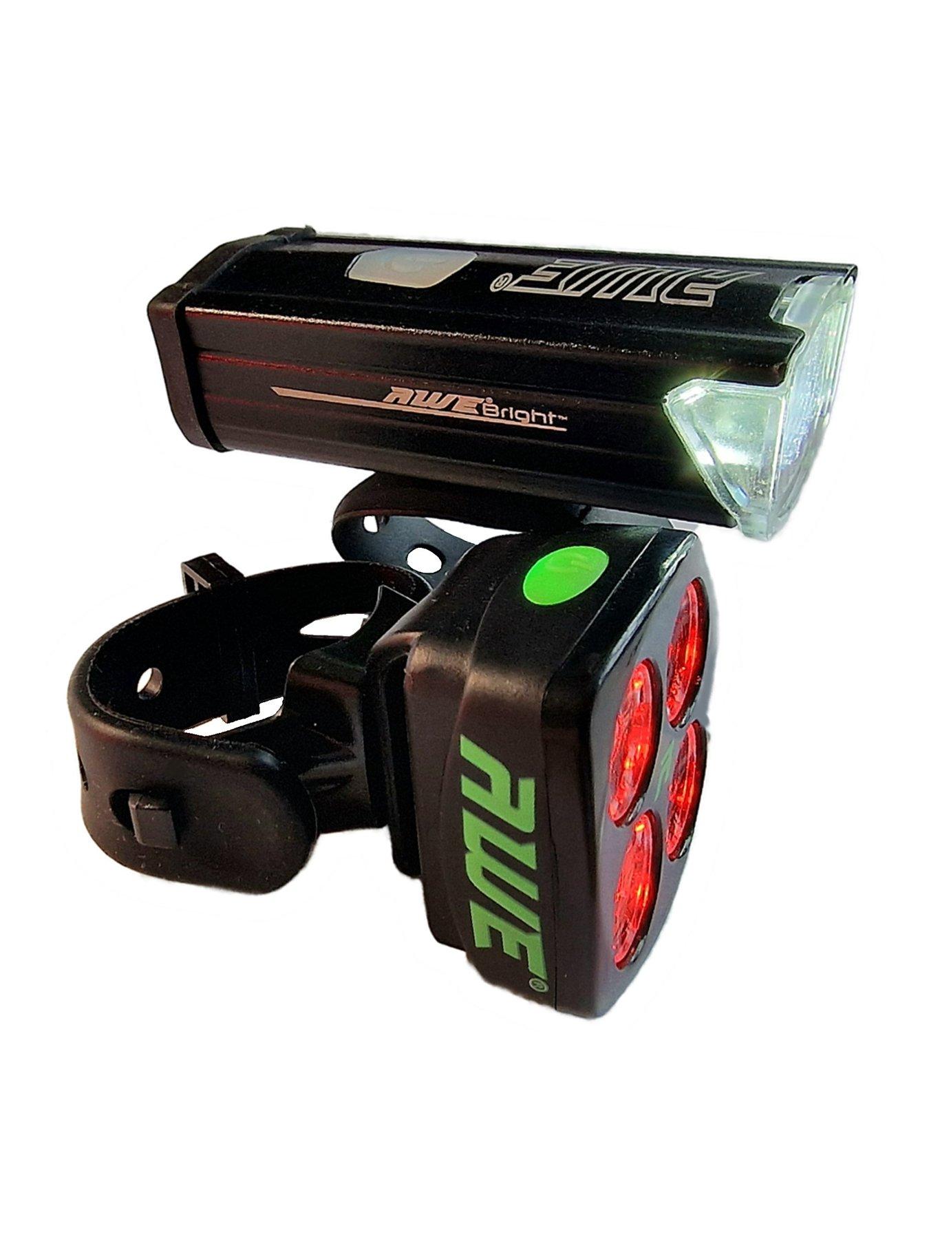 Image 3 of 6 of AWE AWEBright USB Rechargeable Bicycle Light Set 340 Lumens