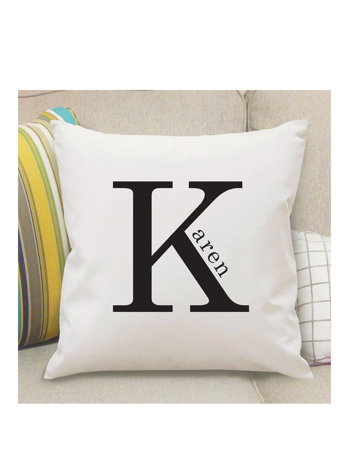 Monogram pillow deals