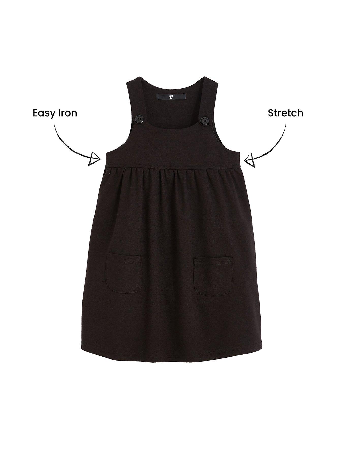 girls black jersey dress