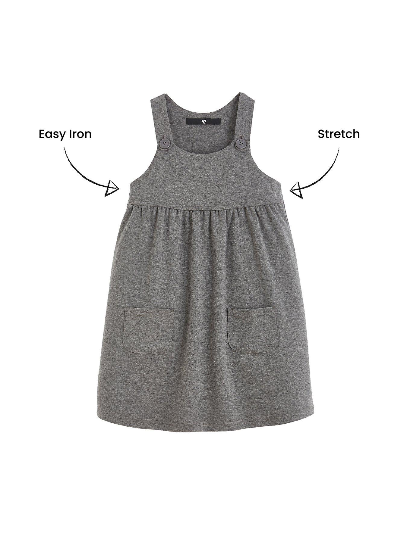 grey pinafore dress ladies