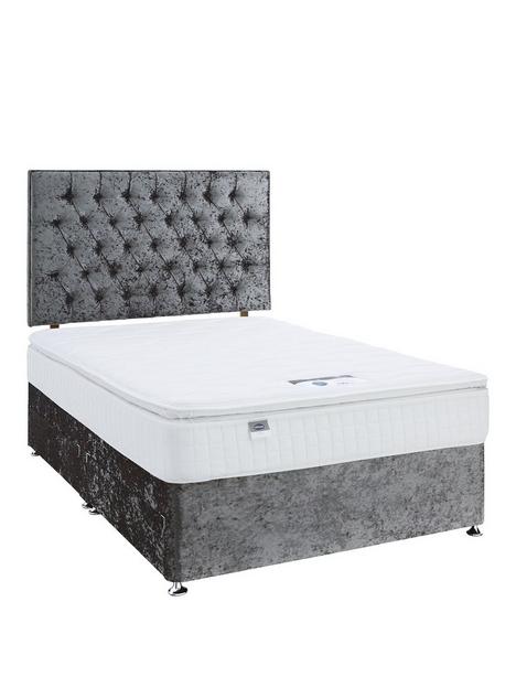 luxe-collection-by-silentnight-florence-1000-pillowtop-divan-bed-and-storage-options-includes-headboard-silver