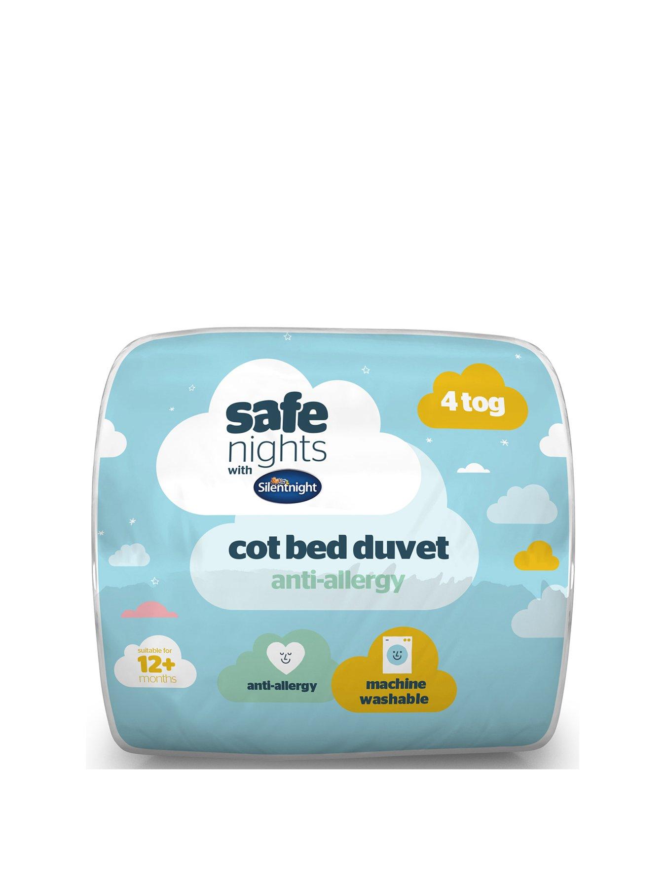 silent night cotbed duvet and pillow