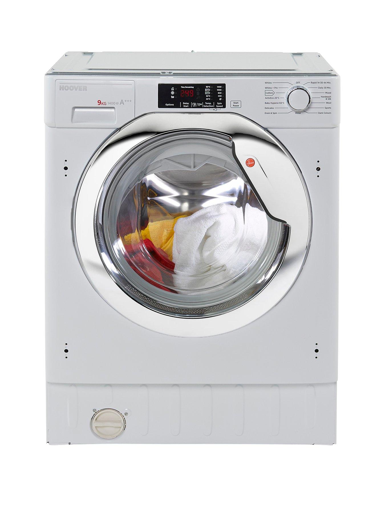 Hoover Hbwm914Dc 9Kg Load, 1400 Spin Integrated Washing Machine  – Washing Machine Only