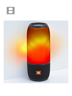 JBL Pulse 3 Wireless Bluetooth Waterproof Speaker with 360° Sound and LED Lightshow - Black
