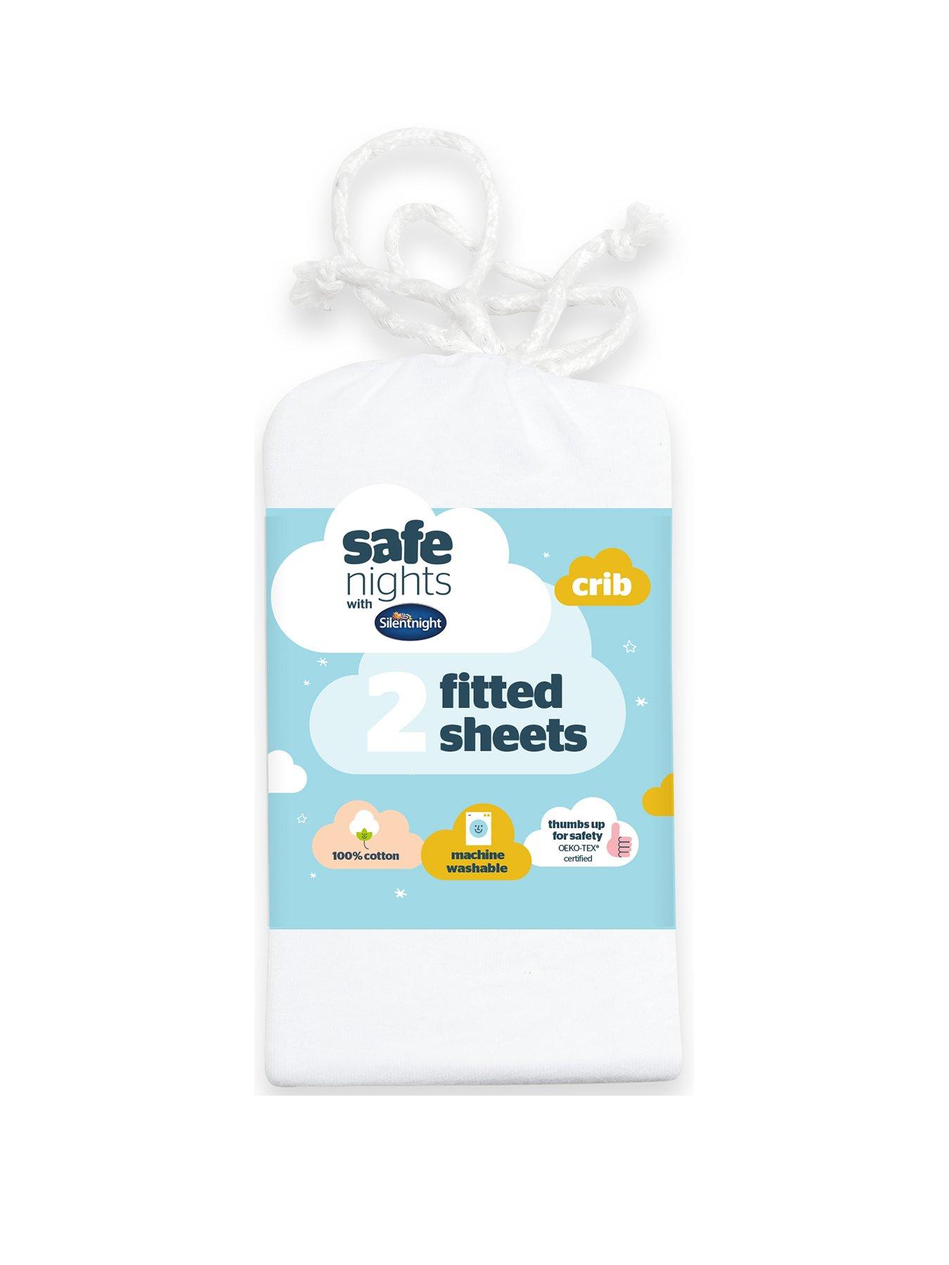 Silentnight Pack Of 2 Jersey Fitted Crib Sheets Very Co Uk