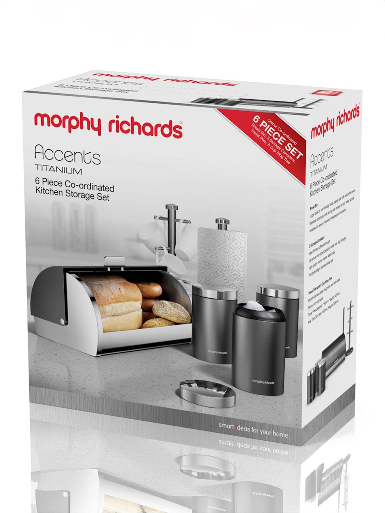 Morphy Richards Accents 6 piece Storage Set Titanium Very