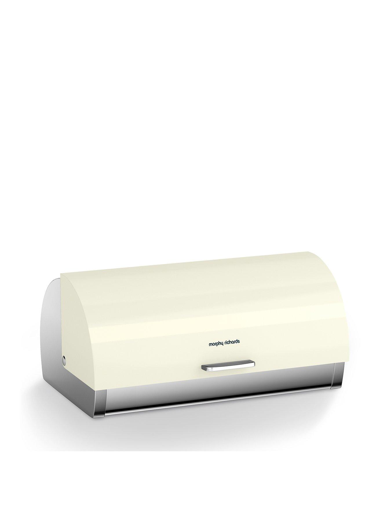Product photograph of Morphy Richards Accents Ivory Roll Top Bread Bin from very.co.uk