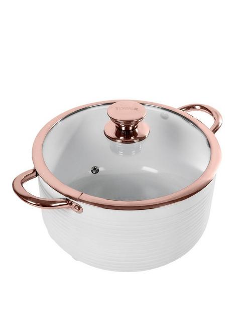 tower-linear-rose-gold-24-cm-casserole-pan-in-white